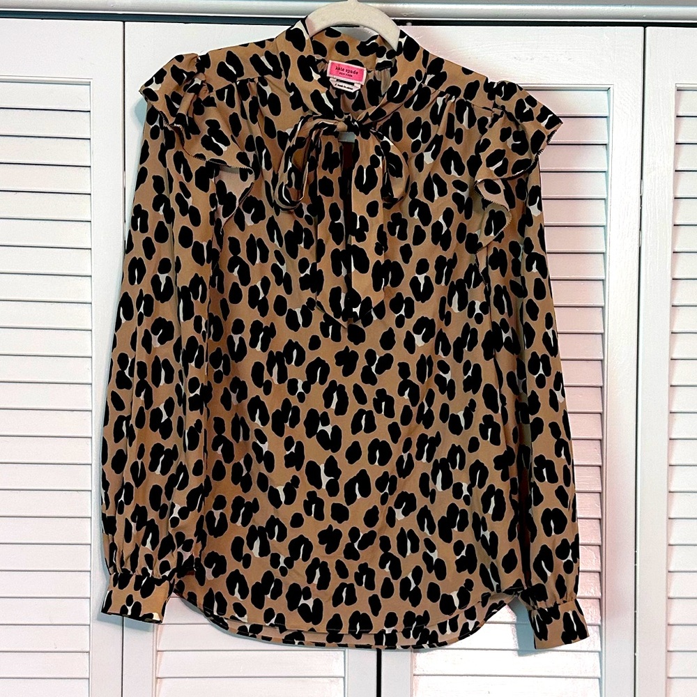 Kate Spade Leopard Print Shirt